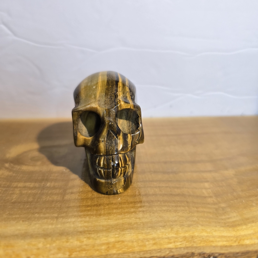 Tiger's Eye Skull Gemstone